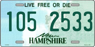 NH license plate 1052533