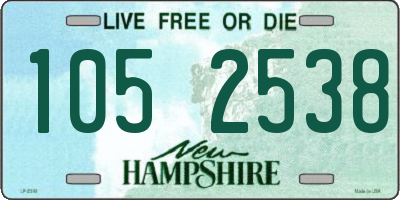 NH license plate 1052538