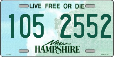 NH license plate 1052552