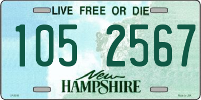 NH license plate 1052567