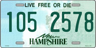 NH license plate 1052578