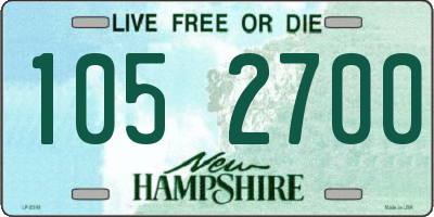 NH license plate 1052700