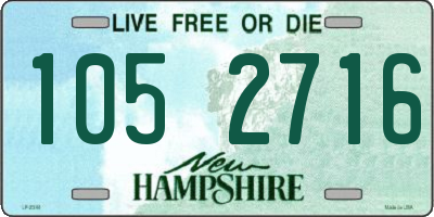 NH license plate 1052716