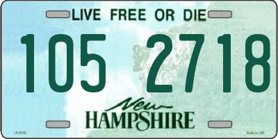 NH license plate 1052718
