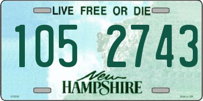 NH license plate 1052743