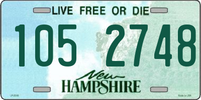 NH license plate 1052748