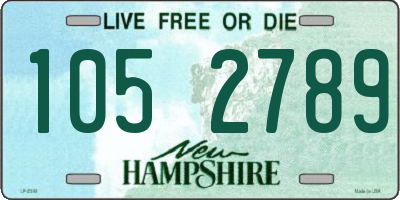 NH license plate 1052789