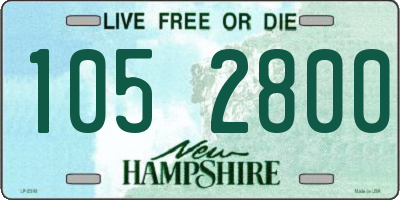 NH license plate 1052800