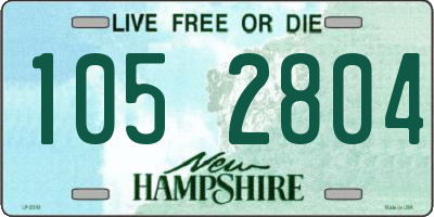 NH license plate 1052804