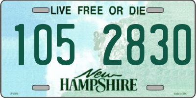 NH license plate 1052830