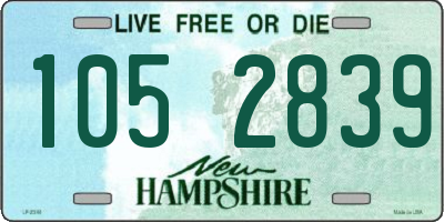 NH license plate 1052839