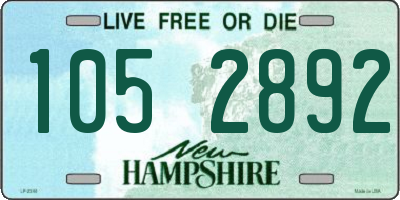 NH license plate 1052892
