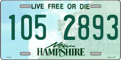 NH license plate 1052893