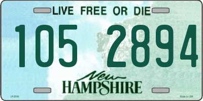 NH license plate 1052894