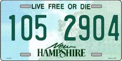 NH license plate 1052904