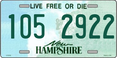 NH license plate 1052922
