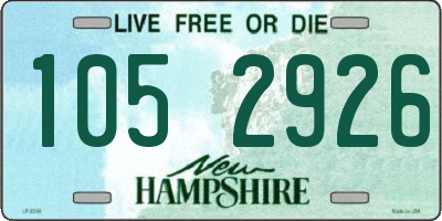 NH license plate 1052926