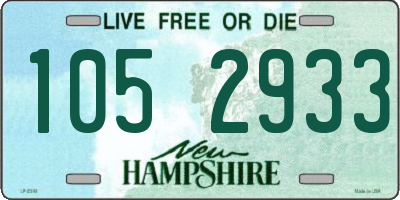 NH license plate 1052933