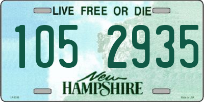 NH license plate 1052935