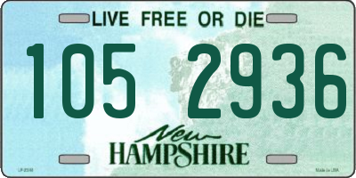 NH license plate 1052936