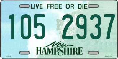 NH license plate 1052937