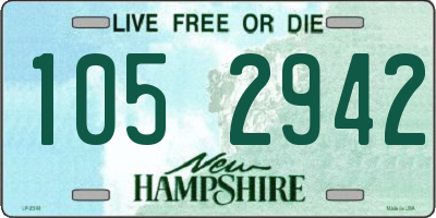 NH license plate 1052942