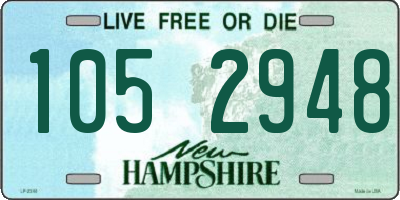 NH license plate 1052948