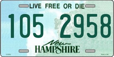 NH license plate 1052958