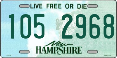 NH license plate 1052968