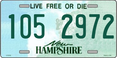 NH license plate 1052972