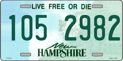 NH license plate 1052982