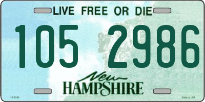 NH license plate 1052986
