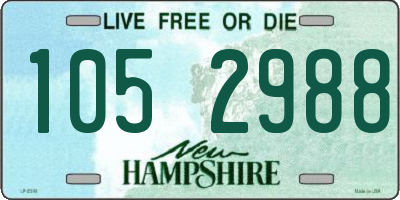 NH license plate 1052988