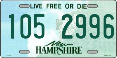 NH license plate 1052996