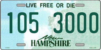 NH license plate 1053000