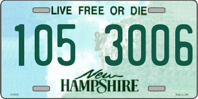 NH license plate 1053006