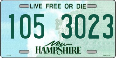 NH license plate 1053023