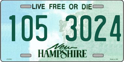 NH license plate 1053024