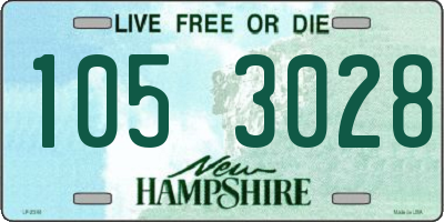 NH license plate 1053028