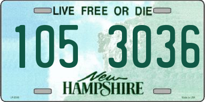 NH license plate 1053036