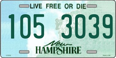 NH license plate 1053039