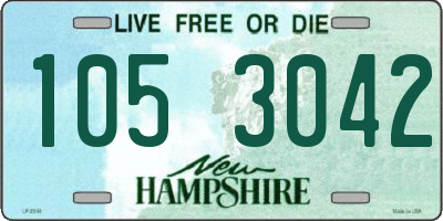 NH license plate 1053042