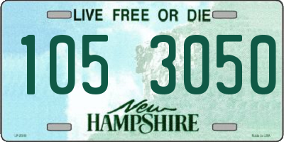 NH license plate 1053050