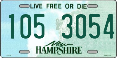 NH license plate 1053054
