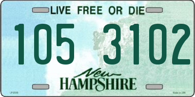 NH license plate 1053102