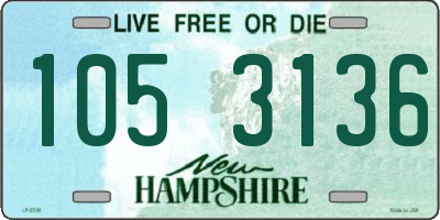 NH license plate 1053136