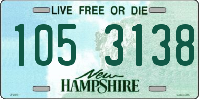 NH license plate 1053138