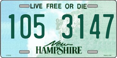 NH license plate 1053147