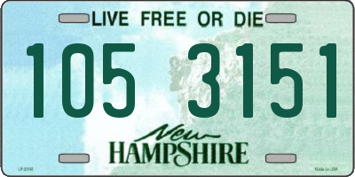 NH license plate 1053151