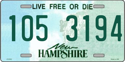 NH license plate 1053194